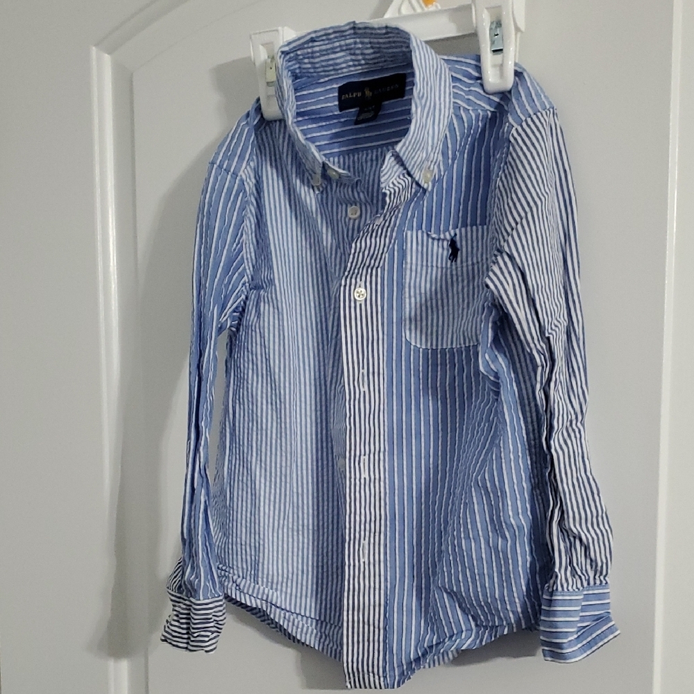 Ralph Lauren Men's Blue Striped Shirt